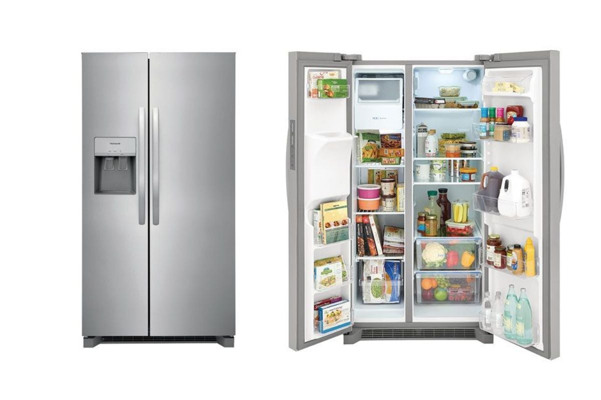 Réfrigérateur congélateur juxtaposé 25,6 pi³ 36 po distributeur glace Gallery Frigidaire (FRSS2623AS)-Inox
