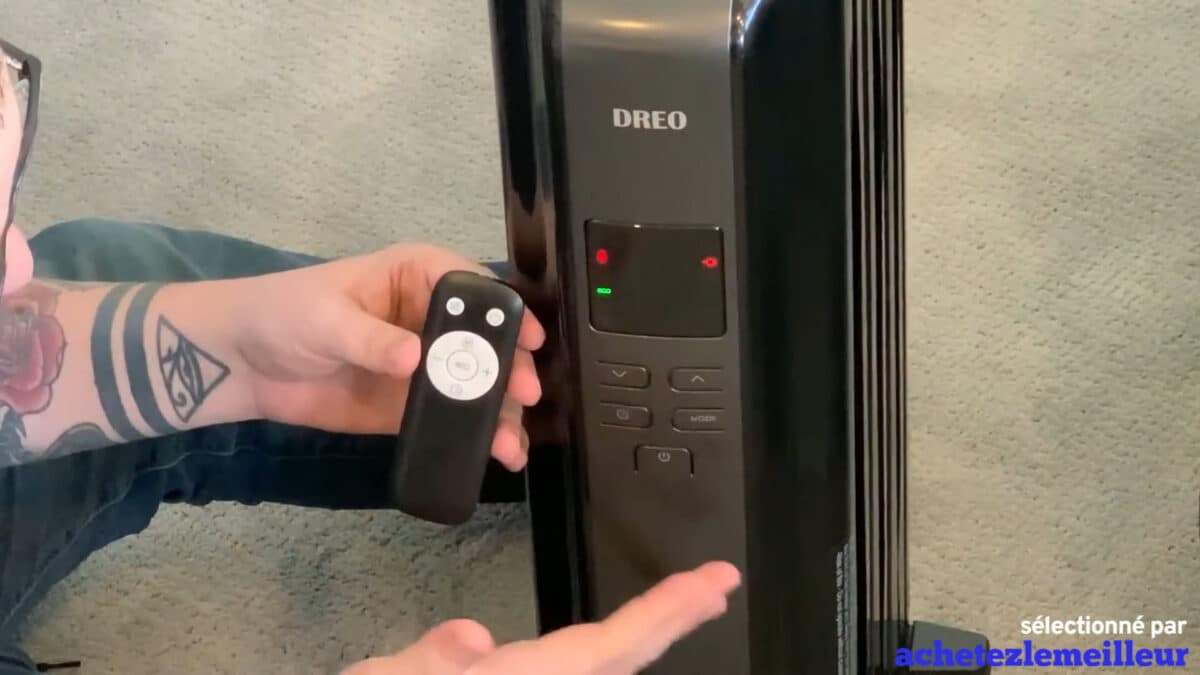 Dreo OmegaHeat et sa télécommande