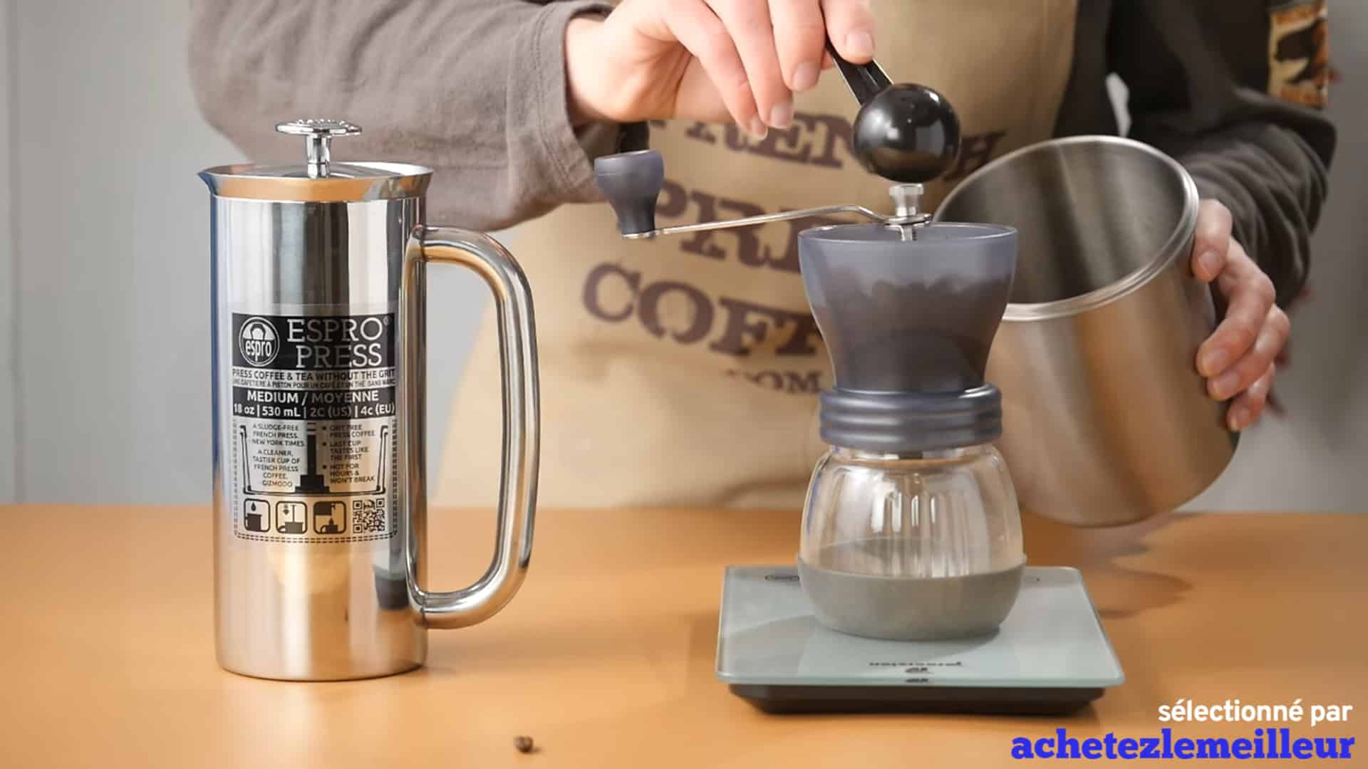 Cafetière à Piston ESPRO P7 - 946 Ml, Acier Inoxydable Double Paroi Isolée - Filtre Micro-mailles - Noir Mat - 2