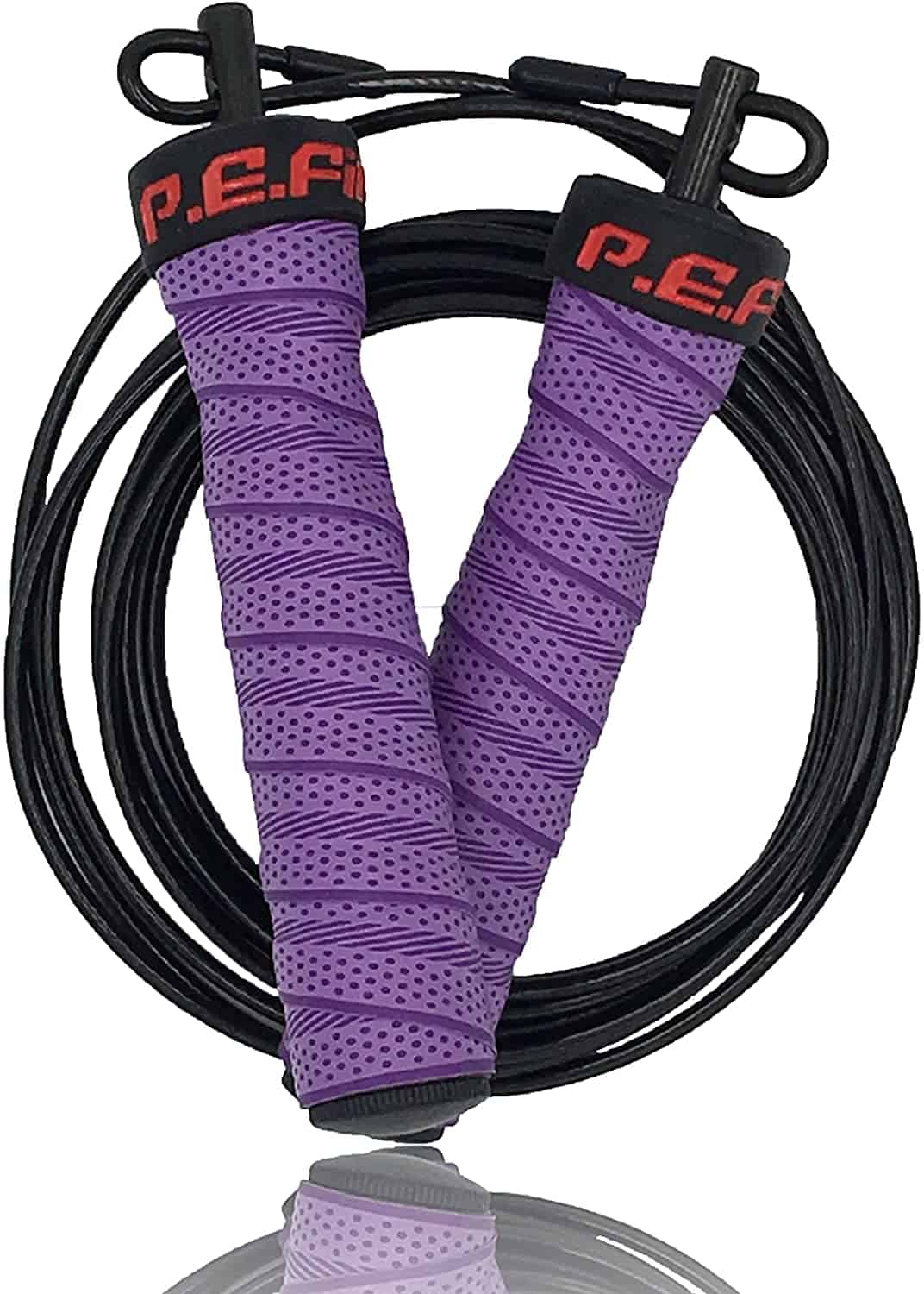 Corde à Sauter THORXCORE CrossFit – Câble Acier 2 Mm, Roulements 360°, Poignées Antidérapantes, Réglable
