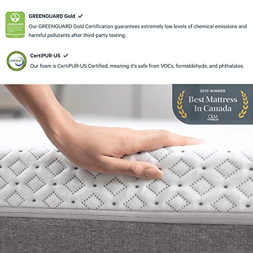 Endy Mattress (King) - 100% Canadian Made Quality, Perfect Comfort & Support, 10 inch Foam Mattress