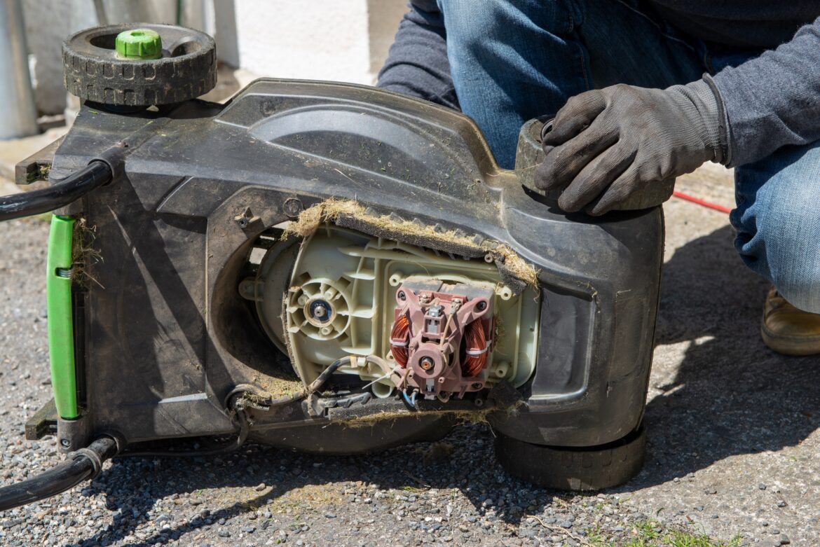réparer moteur tondeuse électrique