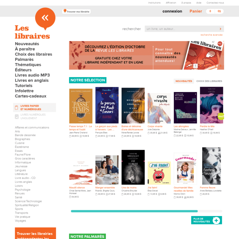 leslibraires.ca _ Livres papier et numériques _ Plus de 100 librairies