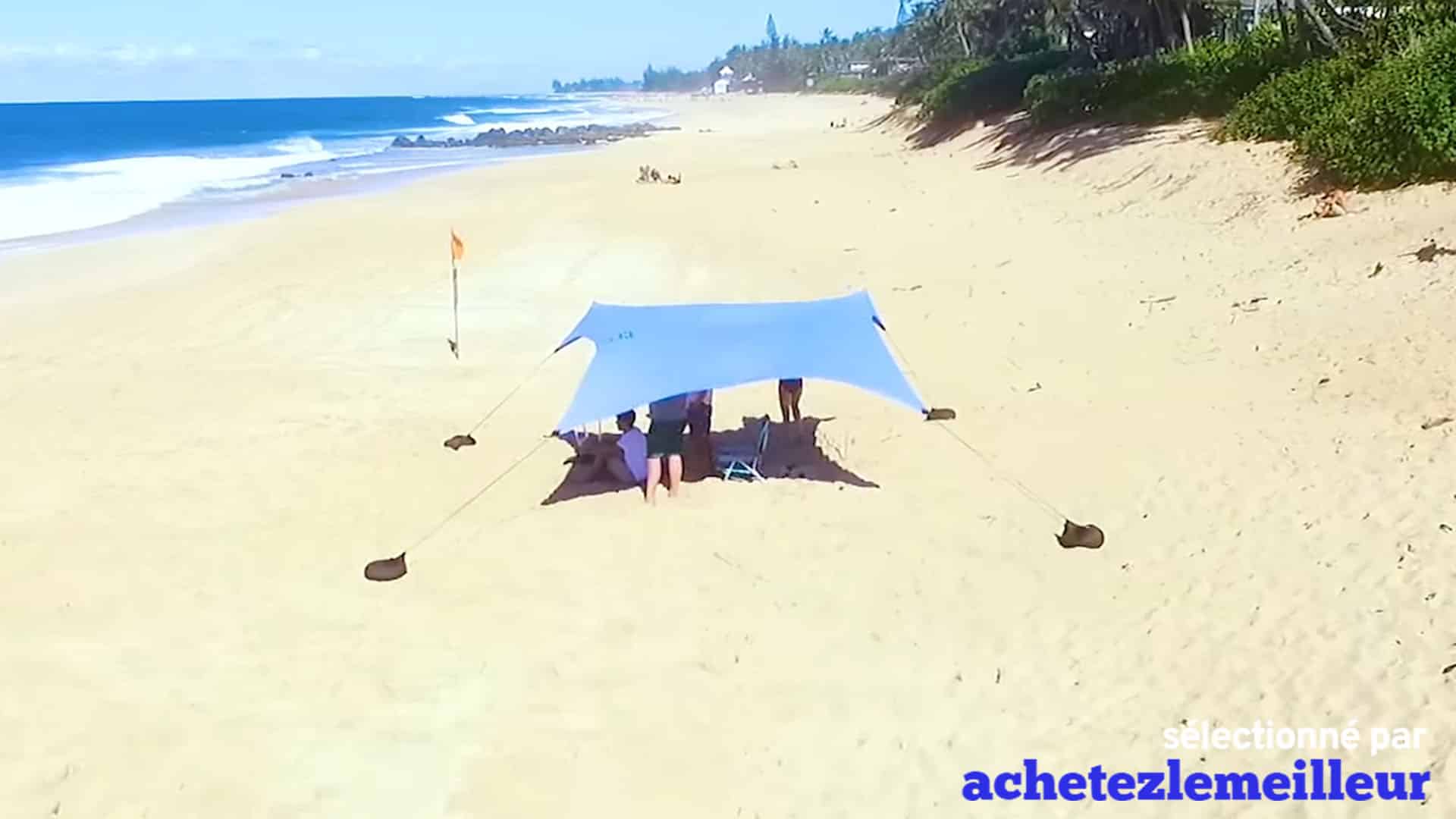 Grande Tente De Plage Neso - 2,7x2,7 M, Hauteur 2,1 M - Protection UPF 50+ - Pliable Et Légère (2,95 Kg)