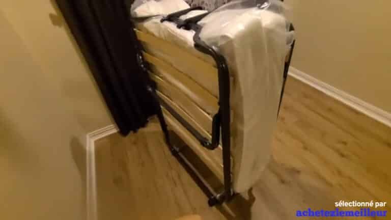 Giantex Rollaway Folding-Bed with 4 Inch Mattress (bois)