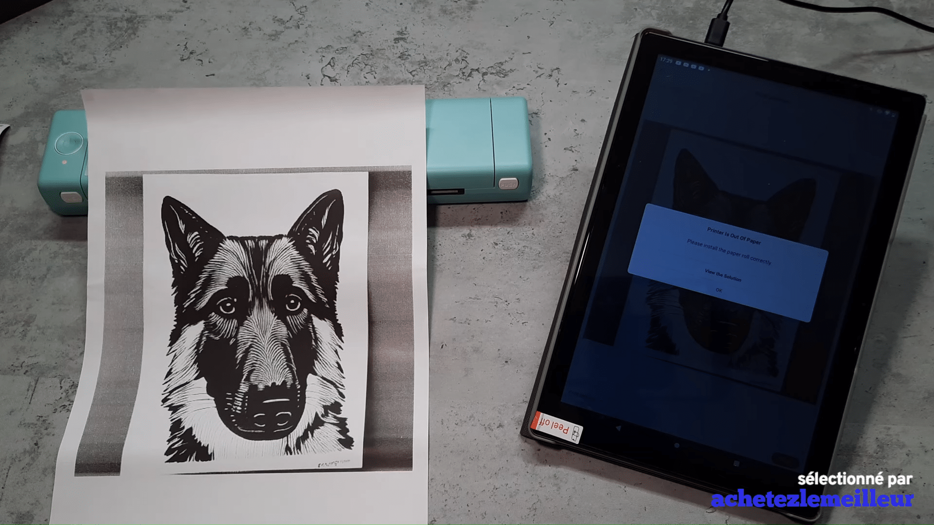 Imprimante Thermique Portable - Résolution 203 DPI - Format Lettre US 8.5x11 Pouces - Sans Marque