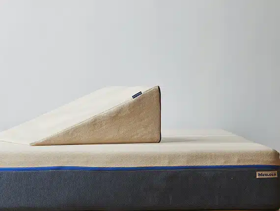 Coussin triangulaire Bleu.eco