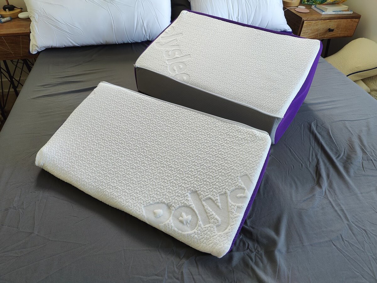 coussin triangulaire polysleep deux morceaux