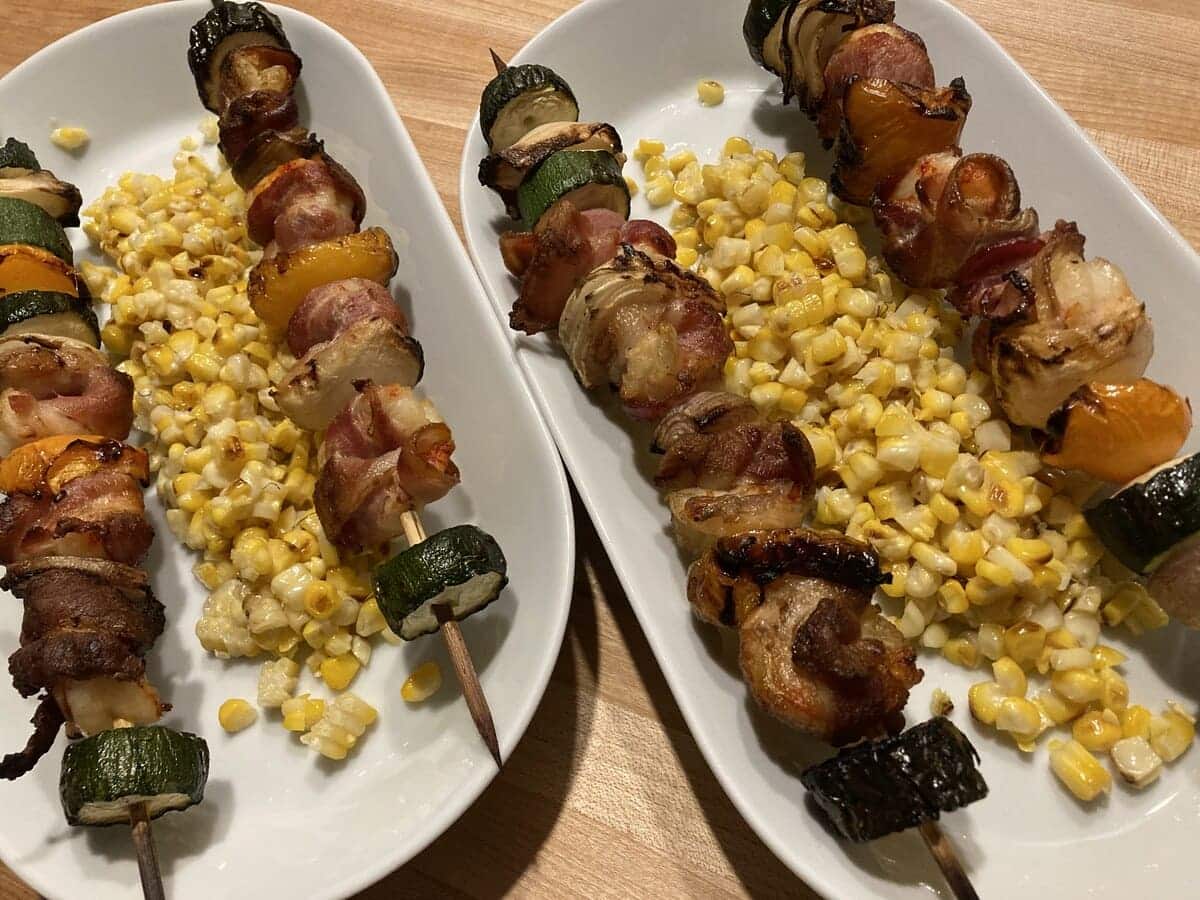 brochettes crevettes bacon