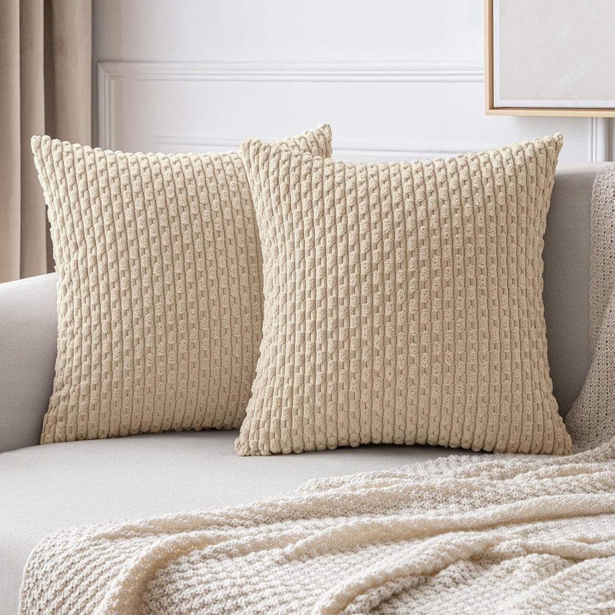 coussins blanc