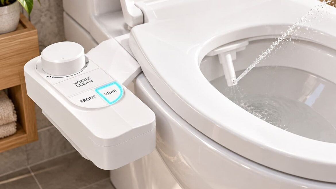 Toilette moderne avec jet bidet actif