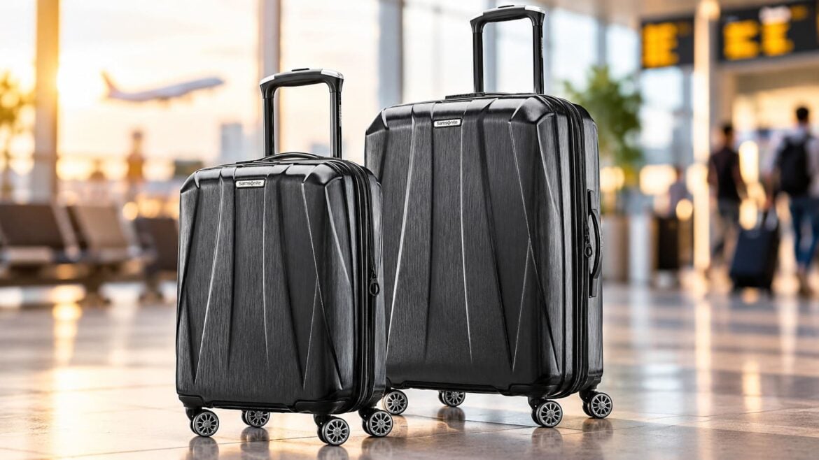 Valises Samsonite à l’aéroport